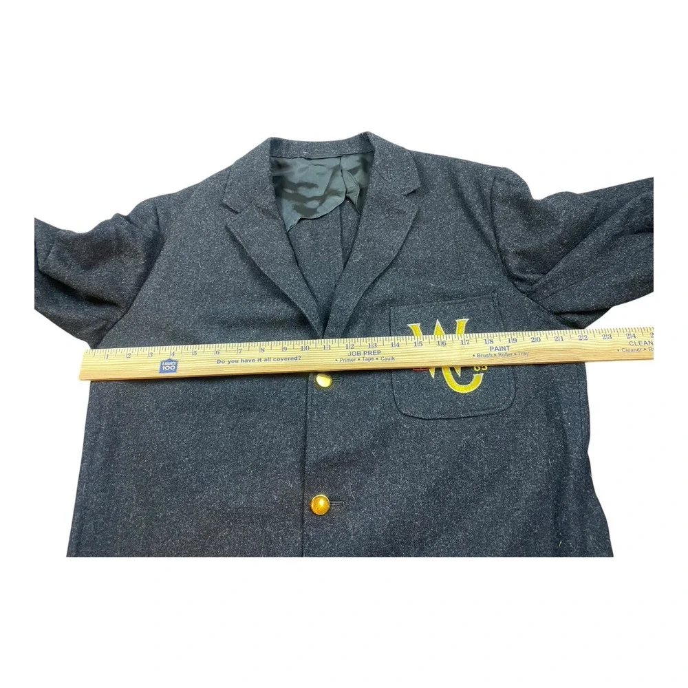 RARE Vintage Wofford College Men's‎ 100% Wool Blazer Jacket Class Of 1965 Sz M/L